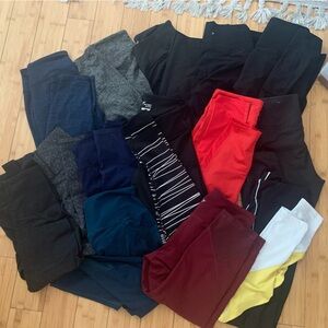 Huge lot of athletic leggings pants. Regular, petite and crop. All fit size 4
